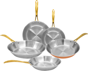 Yapamit YT010 Plato redondo martillado de tres capas para cocina restaurante