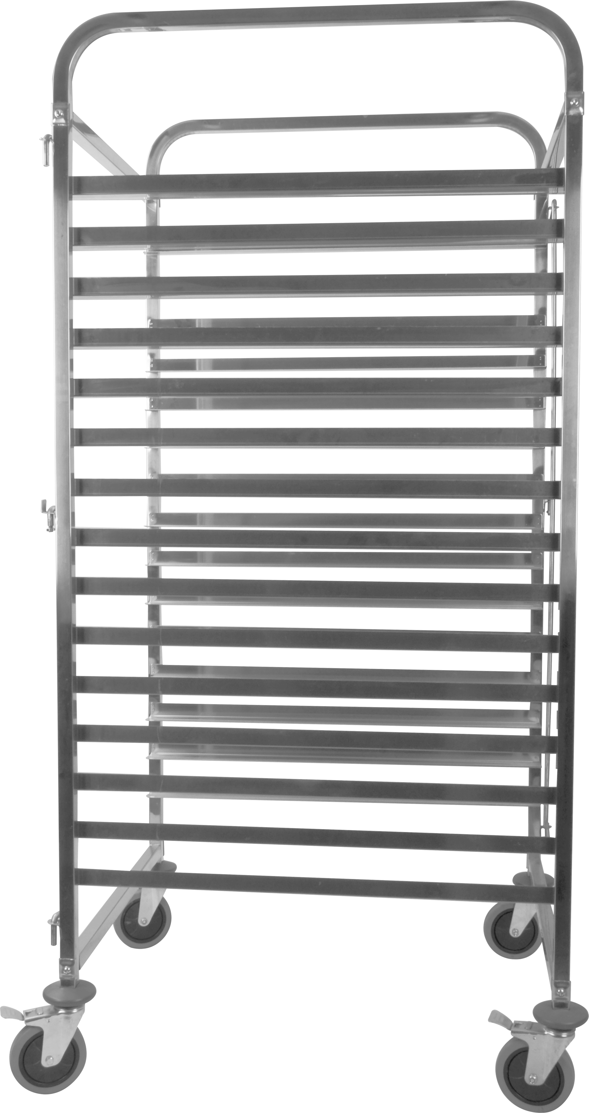 Carro de moldes para pasteles de doble contenedor de acero inoxidable